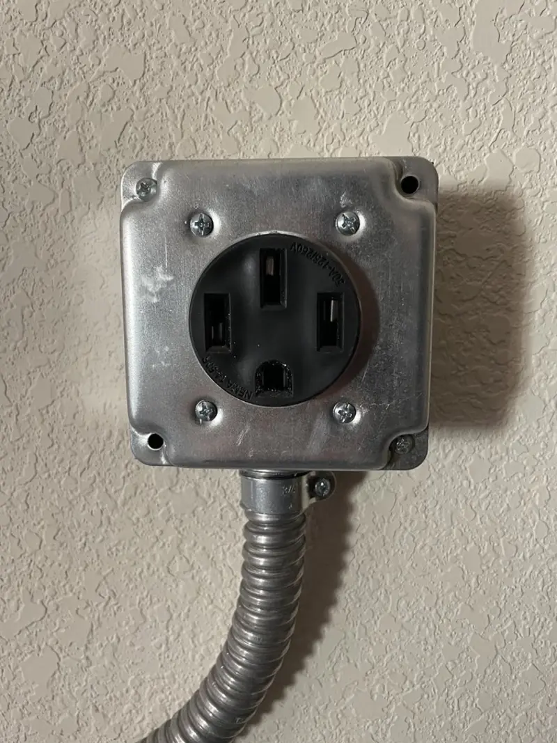 NEMA 14-50 outlet installed for Smart Home Electrical in Victor